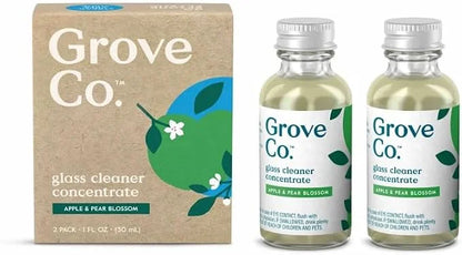 Grove Co. Glass Cleaner Concentrate, 2 x 1fl oz Refills, Sea Spray
