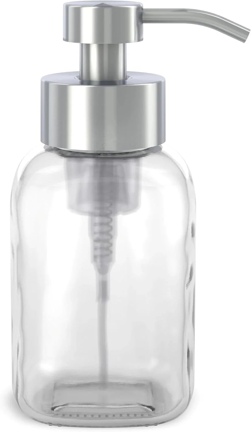 Grove Co. Glass Foaming Hand Soap Dispenser with Stainless Steel Pump, 12oz