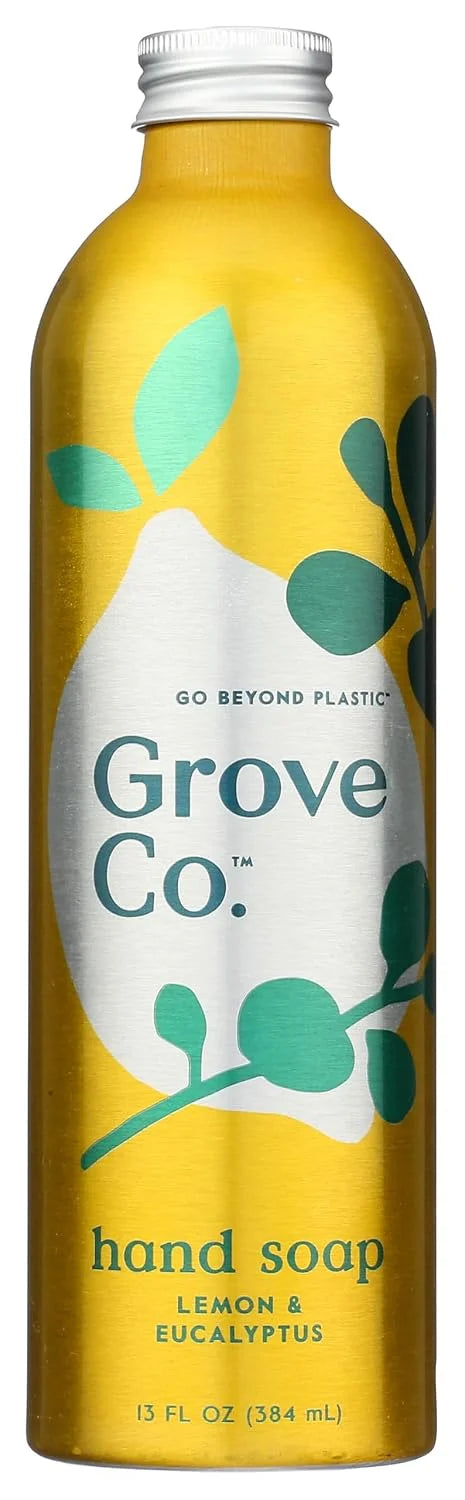 Grove Co. Gel Hand Soap (24oz) + Glass Dispenser, Lavender Blossom & Thyme