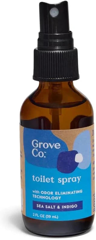 Grove Co. Toilet Spray and Odor Eliminator, Lemon Grove, 2 Fl Oz