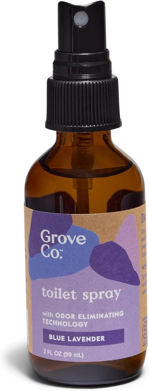 Grove Co. Toilet Spray and Odor Eliminator, Lemon Grove, 2 Fl Oz
