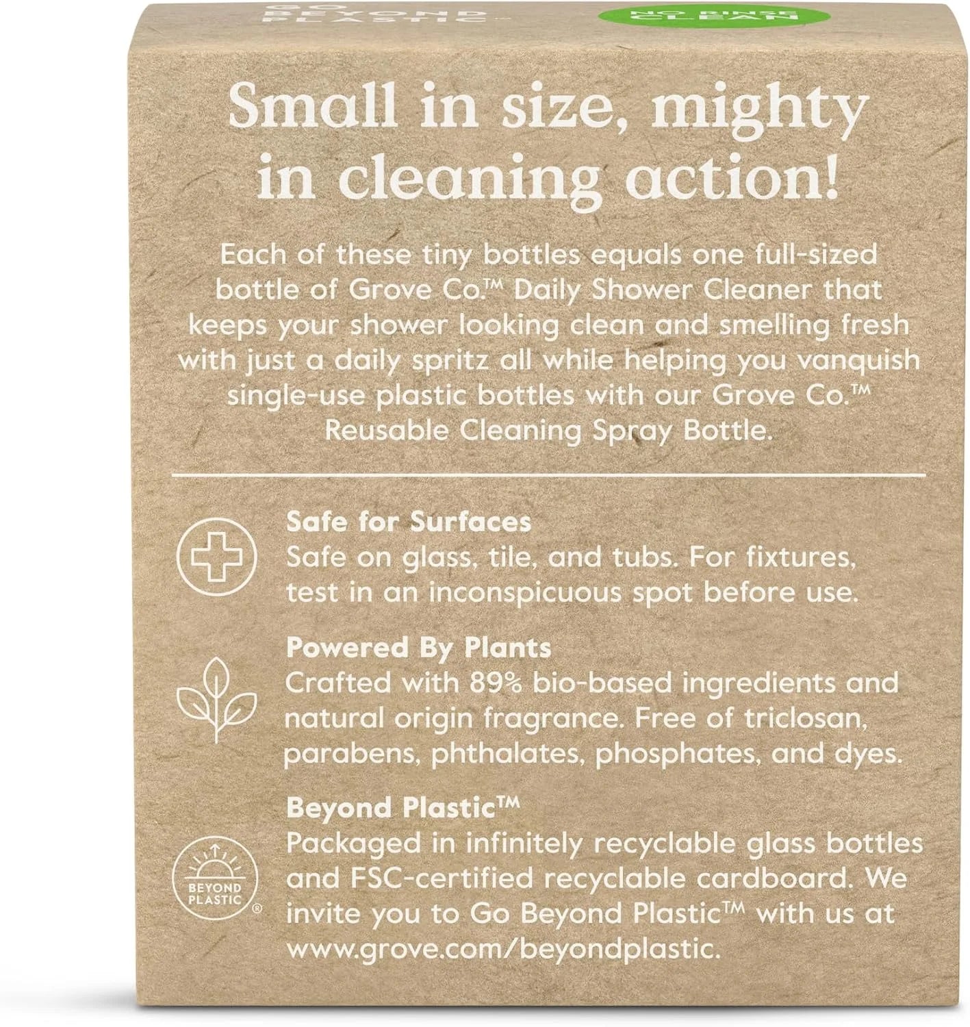 Grove Co. Daily Shower Cleaner Refill Concentrate (2 x 1 fl oz)