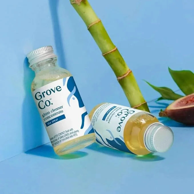 Grove Co. Glass Cleaner Concentrate, 2 x 1fl oz Refills, Sea Spray