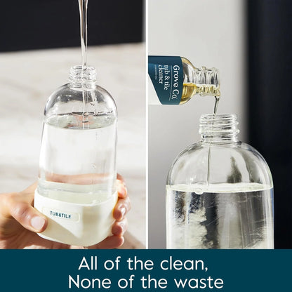 Grove Co. Tub and Tile Cleaner, 6 x 1 fl oz Refills, Lemon & Eucalyptus