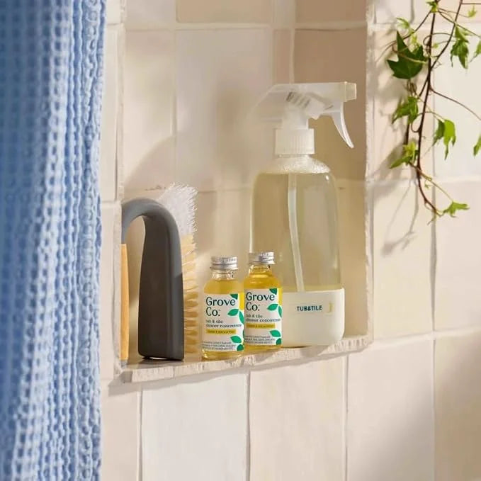 Grove Co. Tub and Tile Cleaner, 6 x 1 fl oz Refills, Lemon & Eucalyptus