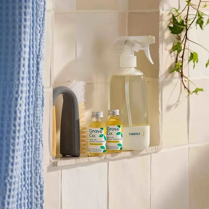 Grove Co. Tub and Tile Cleaner, 6 x 1 fl oz Refills, Lemon & Eucalyptus