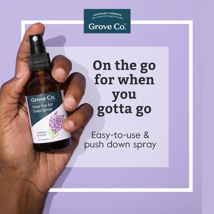 Grove Co. Toilet Spray and Odor Eliminator, Lemon Grove, 2 Fl Oz