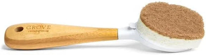 Grove Co. Replaceable Head Walnut Scrubber Dish Brush, Non-Scratch, 1 Count