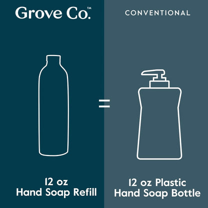 Grove Co. Foaming Hand Soap Refills, Unscented, 2 x 12 oz