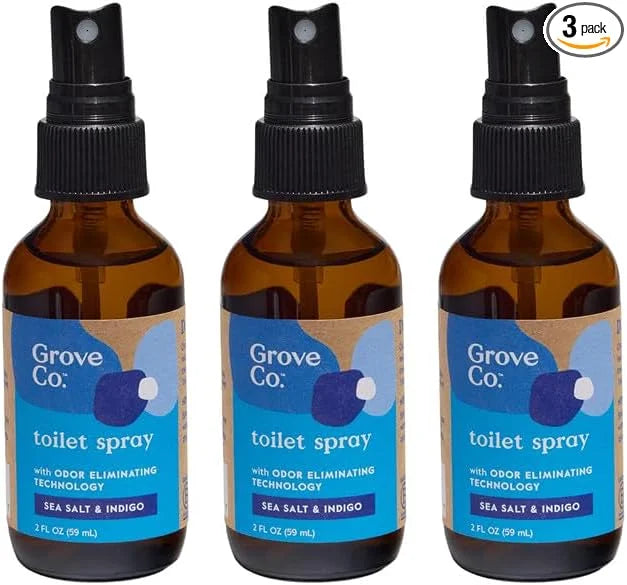 Grove Co. Toilet Spray and Odor Eliminator, Lemon Grove, 2 Fl Oz