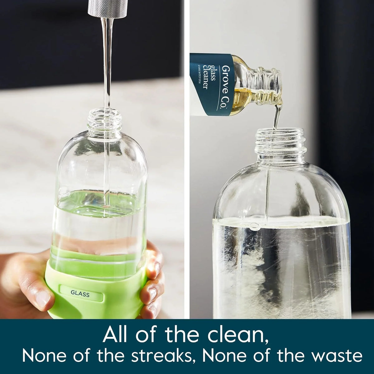 Grove Co. Glass Cleaner Concentrate, 2 x 1fl oz Refills, Sea Spray