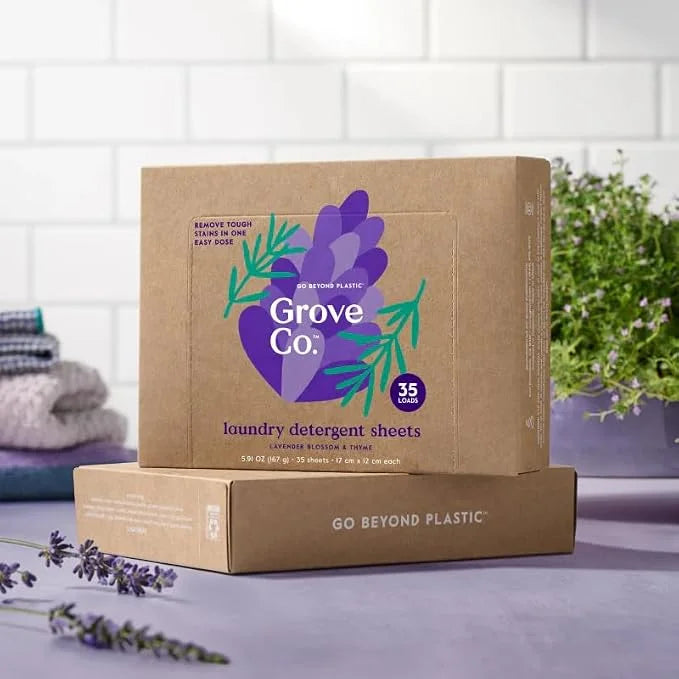 Grove Co. Laundry Detergent Sheets, 35 Loads, Free & Clear