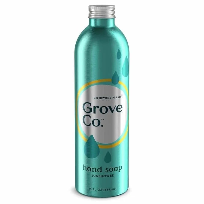 Grove Co. Gel Hand Soap (24oz) + Glass Dispenser, Lavender Blossom & Thyme