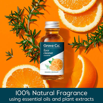 Grove Co. Floor Cleaner, 6 x 1 fl oz (Pack of 6), Orange & Rosemary