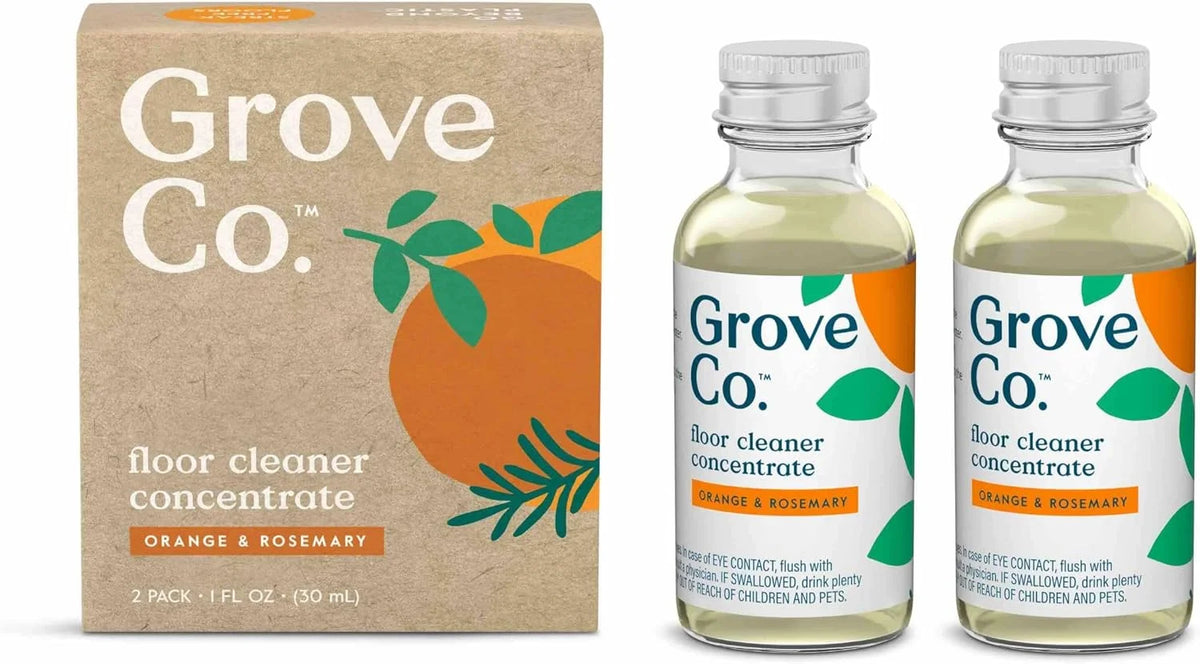 Grove Co. Floor Cleaner, 6 x 1 fl oz (Pack of 6), Orange & Rosemary