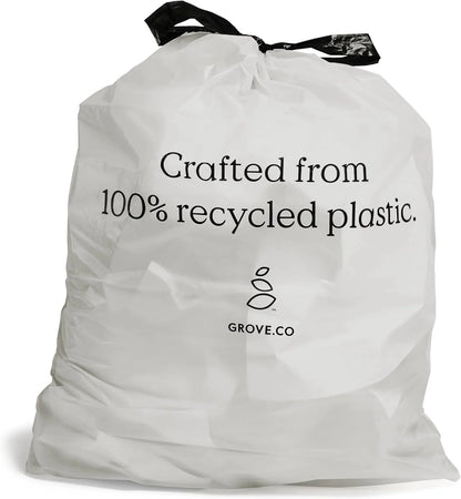 Grove Co. 100% Recycled Plastic Small Trash Bags, 4 Gallon, 20 Count