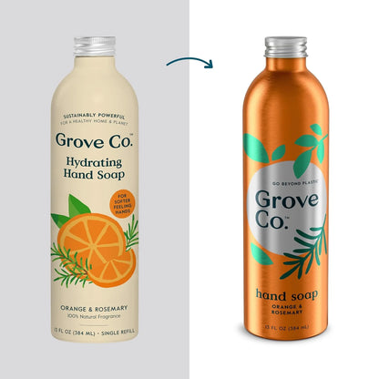 Grove Co. Gel Hand Soap Refill, Lavender Blossom & Thyme, 3 x 13 fl oz