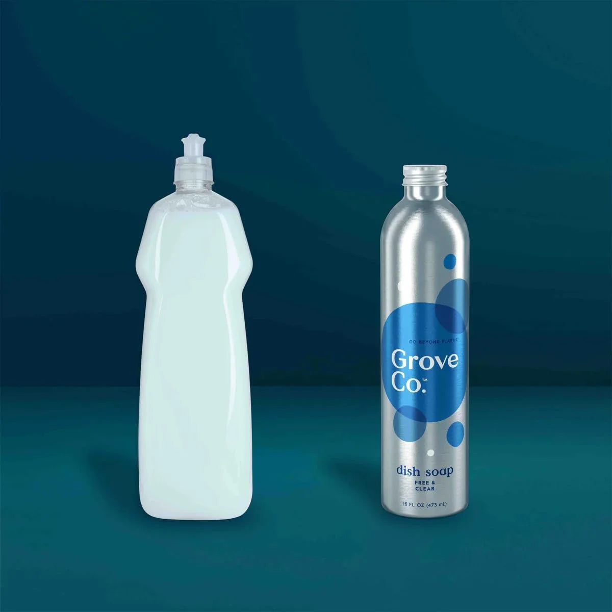 Grove Co. Dish Soap, 3 x 16 fl oz Refills + Refillable Glass Dispenser