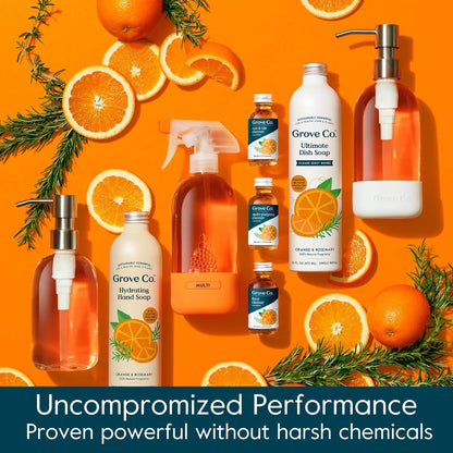 Grove Co. Floor Cleaner, 6 x 1 fl oz (Pack of 6), Orange & Rosemary