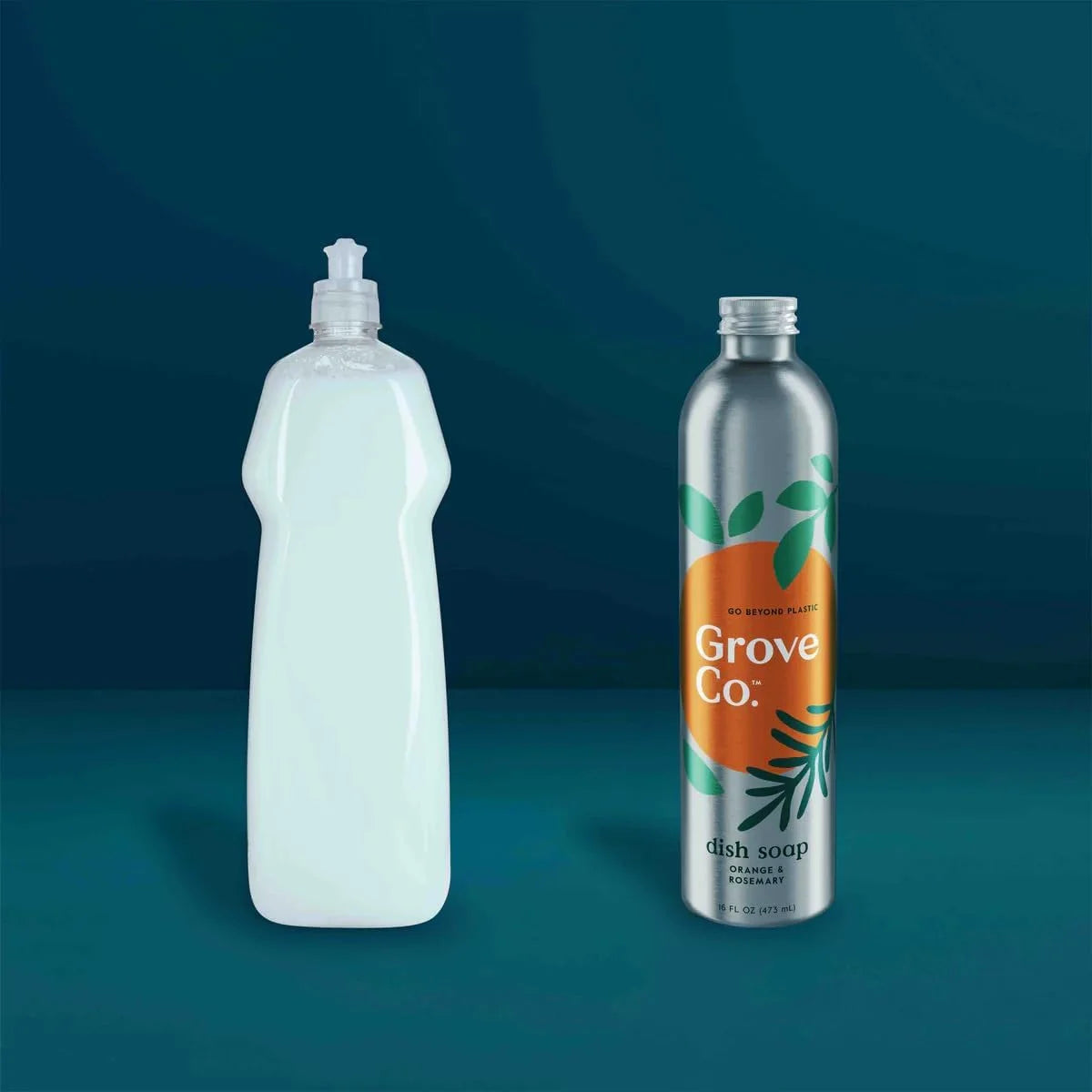 Grove Co. Dish Soap, 3 x 16 fl oz Refills + Refillable Glass Dispenser