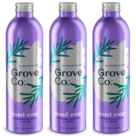 Grove Co. Gel Hand Soap Refill, Lavender Blossom & Thyme, 3 x 13 fl oz