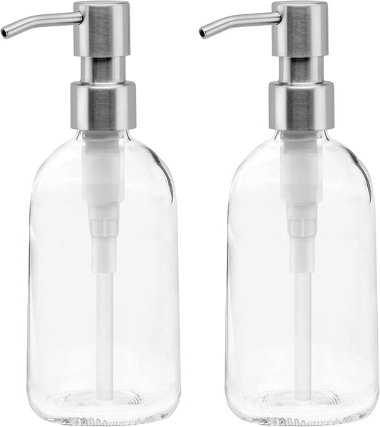 Grove Co. Gel Hand Soap Dispenser, 2 x 13.5 oz Glass Bottles