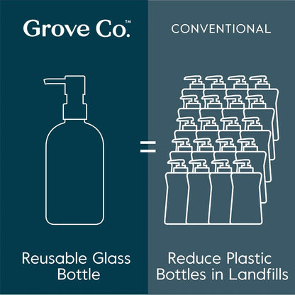 Grove Co. Gel Hand Soap Dispenser, 2 x 13.5 oz Glass Bottles