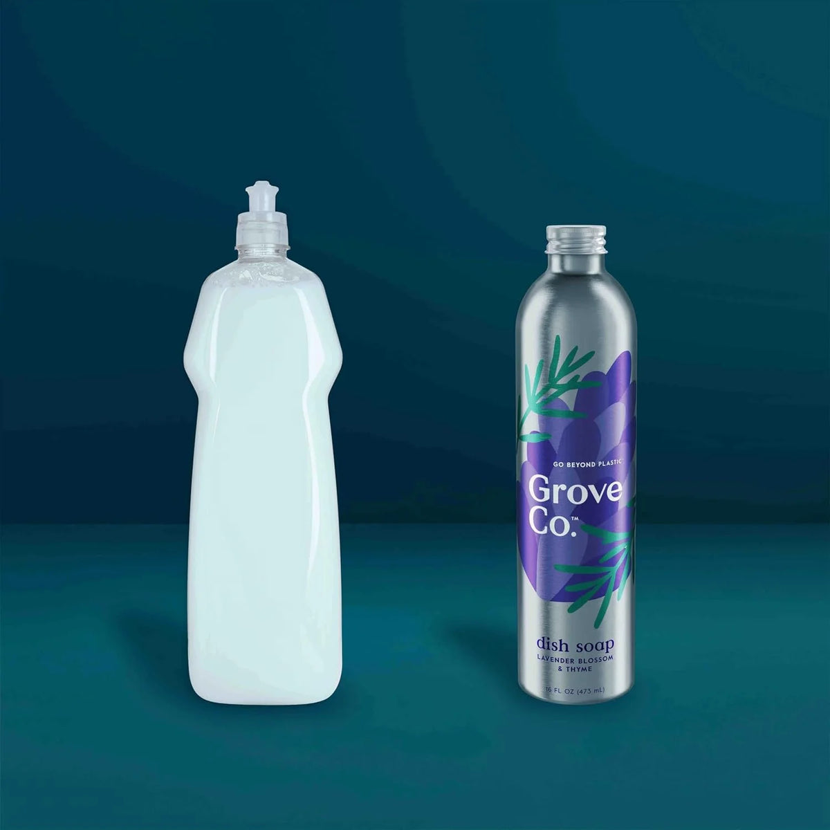 Grove Co. Dish Soap, 3 x 16 fl oz Refills + Refillable Glass Dispenser