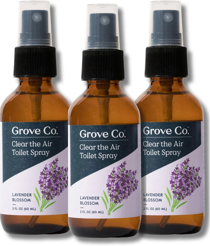 Grove Co. Toilet Spray and Odor Eliminator, Lemon Grove, 2 Fl Oz