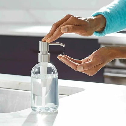 Grove Co. Gel Hand Soap Dispenser, 2 x 13.5 oz Glass Bottles