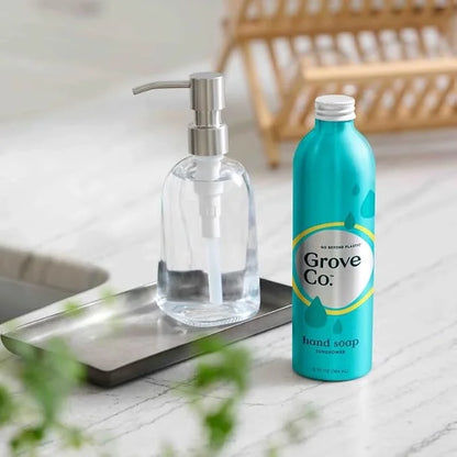 Grove Co. Gel Hand Soap Dispenser, 2 x 13.5 oz Glass Bottles