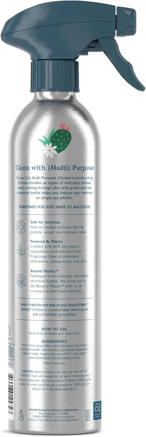 Grove Co. Multi-Purpose Cleaner Spray, Cactus Water & Aloe, 16 Fl Oz