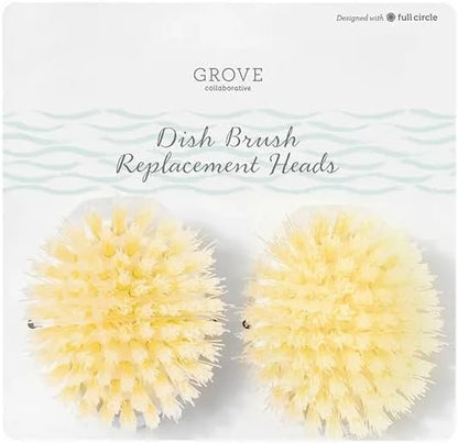 Grove Co. Replaceable Head Walnut Scrubber Dish Brush, Non-Scratch, 1 Count