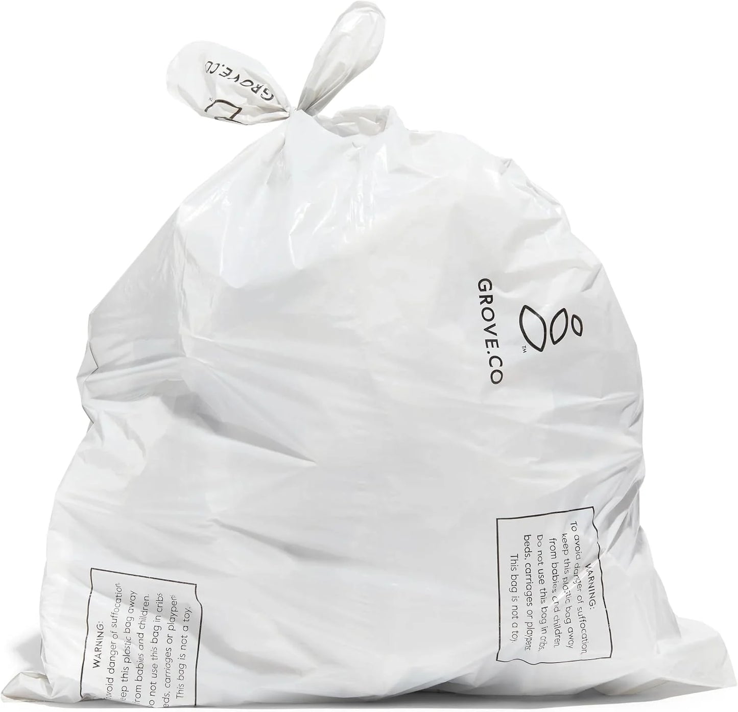 Grove Co. 100% Recycled Plastic Small Trash Bags, 4 Gallon, 20 Count