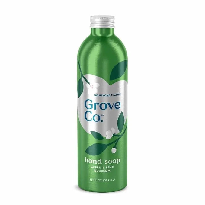 Grove Co. Gel Hand Soap (24oz) + Glass Dispenser, Lavender Blossom & Thyme