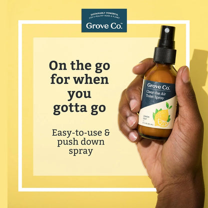 Grove Co. Toilet Spray and Odor Eliminator, Lemon Grove, 2 Fl Oz