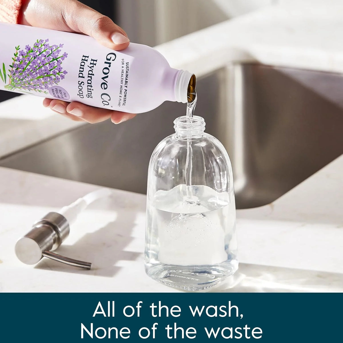 Grove Co. Gel Hand Soap Refill, Lavender Blossom & Thyme, 3 x 13 fl oz