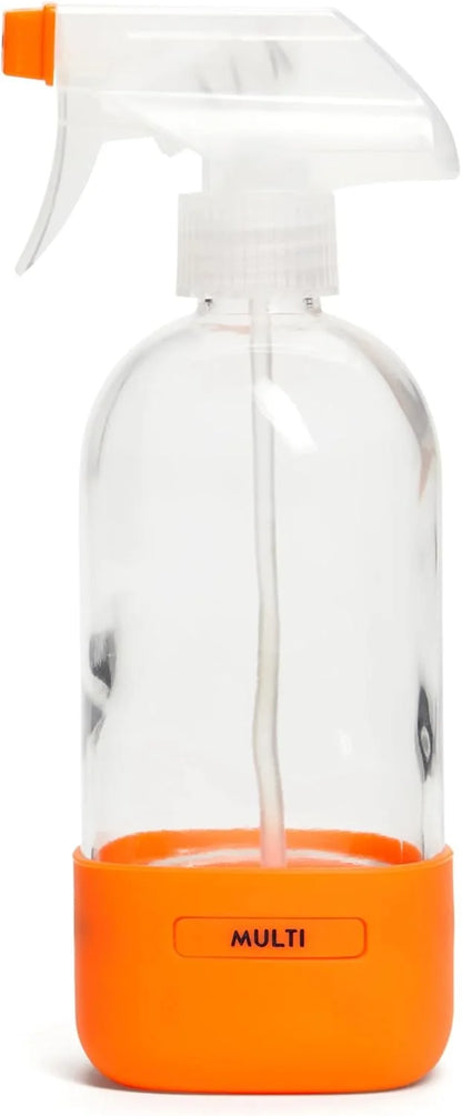 Grove Co. Refillable Glass Spray Bottle for Cleaning, 16 oz, White