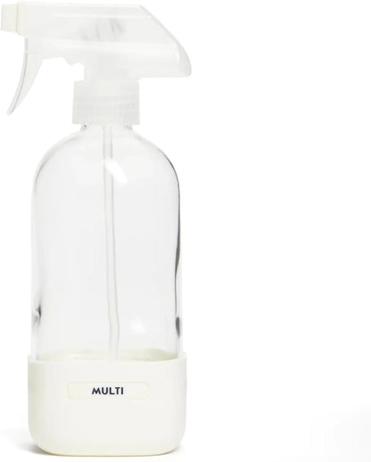 Grove Co. Refillable Glass Spray Bottle for Cleaning, 16 oz, White