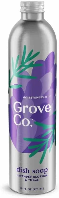 Grove Co. Dish Soap, 3 x 16 fl oz Refills + Refillable Glass Dispenser