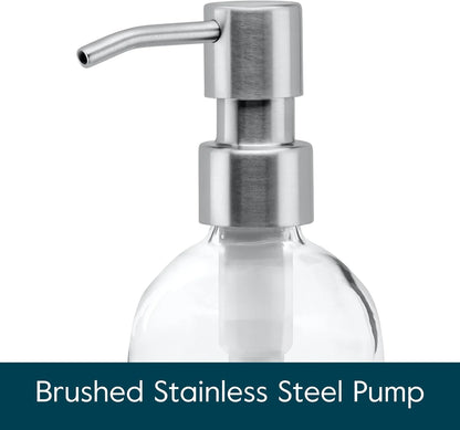 Grove Co. Gel Hand Soap Dispenser, 2 x 13.5 oz Glass Bottles