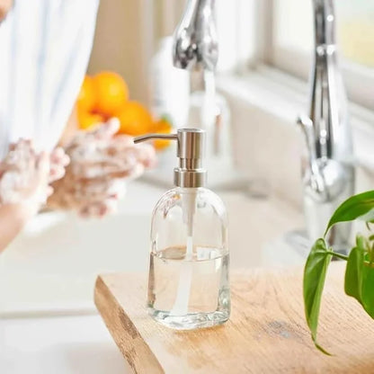 Grove Co. Gel Hand Soap Dispenser, 2 x 13.5 oz Glass Bottles