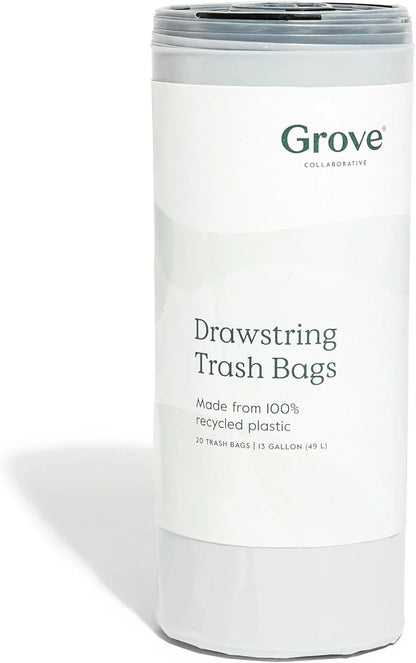 Grove Co. 100% Recycled Plastic Small Trash Bags, 4 Gallon, 20 Count