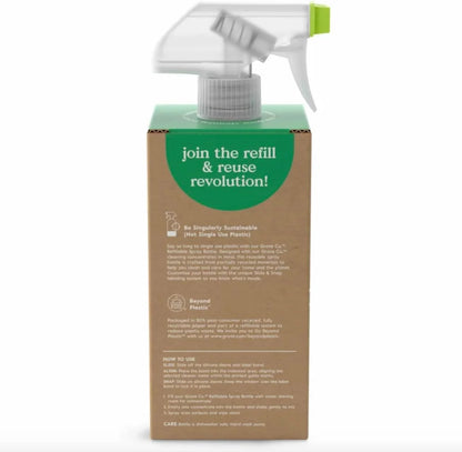Grove Co. Refillable Glass Spray Bottle for Cleaning, 16 oz, White