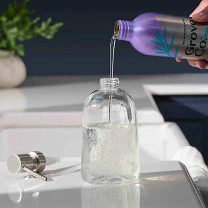 Grove Co. Gel Hand Soap Dispenser, 2 x 13.5 oz Glass Bottles