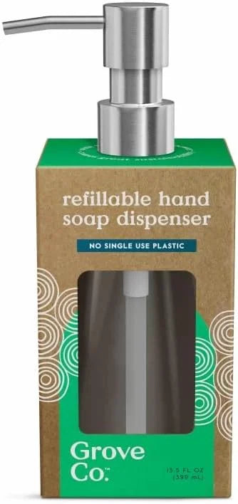 Grove Co. Gel Hand Soap Dispenser, 2 x 13.5 oz Glass Bottles